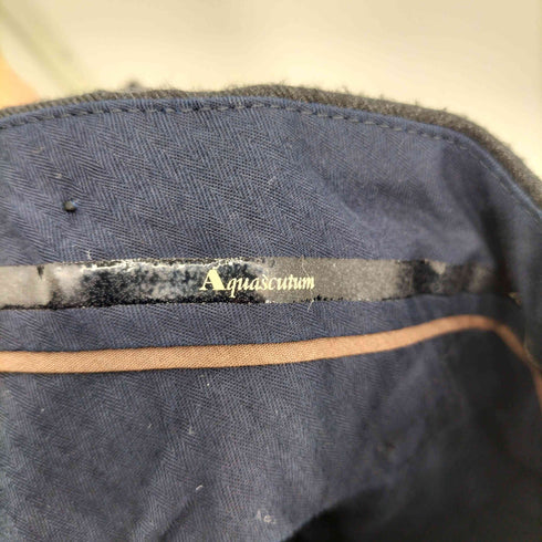 アクアスキュータム AQUASCUTUM 日本製 ウールサキソニー センタープレス スラックス メンズ 79