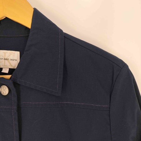 カルバンクラインジーンズ Calvin Klein Jeans 90S ルーマニア製 ナイロン シャツジャケット レディース import:M