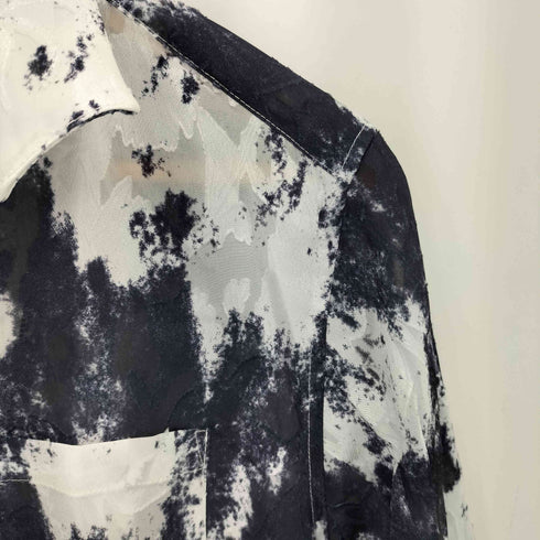 ハイダウェイニコル HIDEAWAYS NICOLE ボタニカル柄カットジャカード七分袖シャツ Y2K メンズ 46