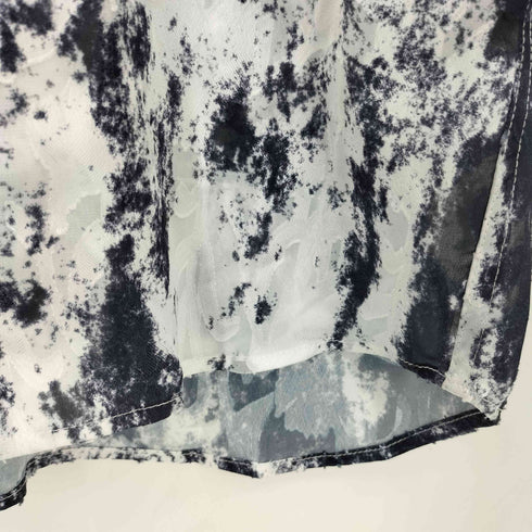 ハイダウェイニコル HIDEAWAYS NICOLE ボタニカル柄カットジャカード七分袖シャツ Y2K メンズ 46