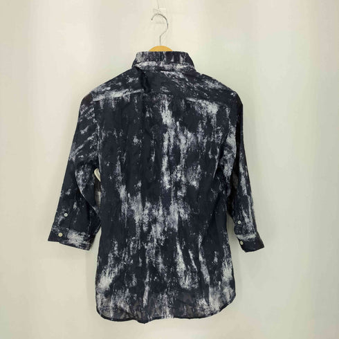 ハイダウェイニコル HIDEAWAYS NICOLE ボタニカル柄カットジャカード七分袖シャツ Y2K メンズ 46