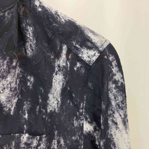 ハイダウェイニコル HIDEAWAYS NICOLE ボタニカル柄カットジャカード七分袖シャツ Y2K メンズ 46