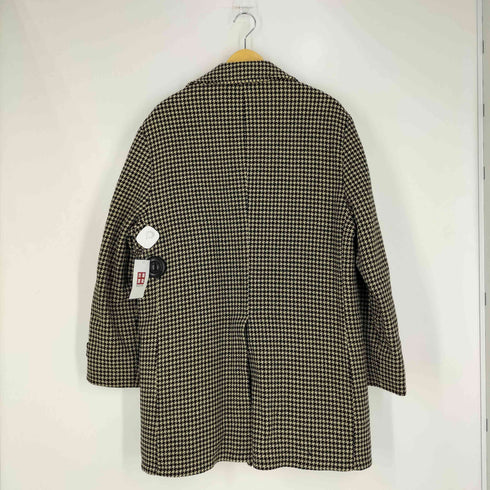 レイクランド Lakeland 60S 裏地キルティング クルミボタン 千鳥格子 ロングチェスターコート メンズ JPN:42