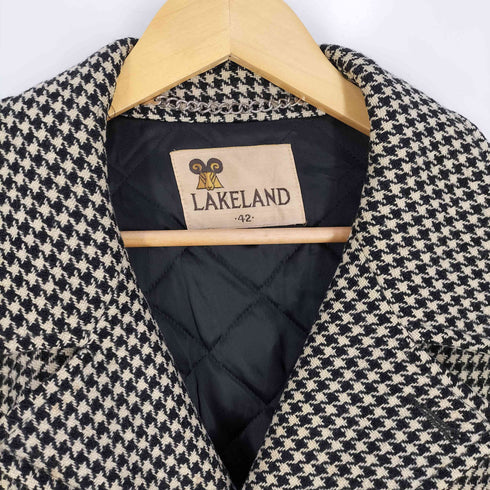 レイクランド Lakeland 60S 裏地キルティング クルミボタン 千鳥格子 ロングチェスターコート メンズ JPN:42