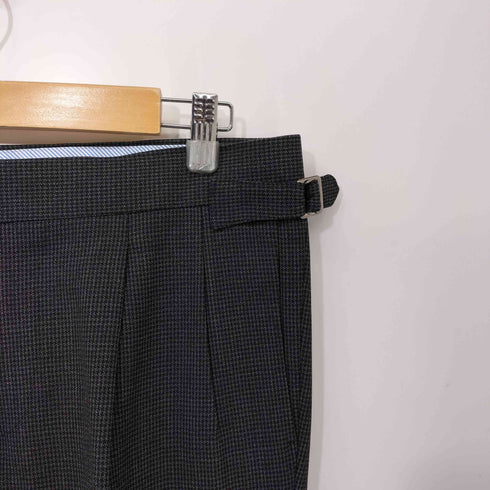 リングジャケット RING JACKET 千鳥格子 ハウンドトゥースチェック タック ウール スラックス メンズ JPN:46