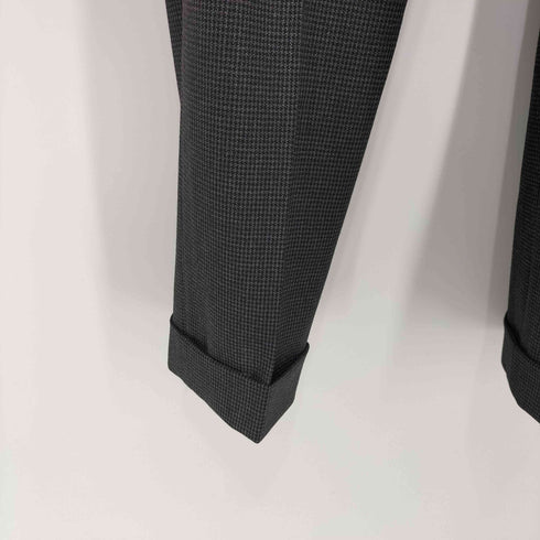 リングジャケット RING JACKET 千鳥格子 ハウンドトゥースチェック タック ウール スラックス メンズ JPN:46