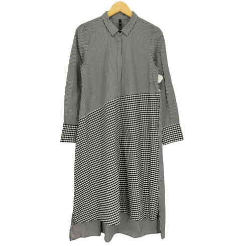 ザラ ZARA ギンガムチェック比翼シャツワンピース レディース M