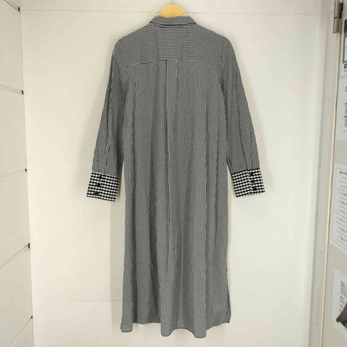 ザラ ZARA ギンガムチェック比翼シャツワンピース レディース M