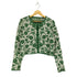 ザラ ZARA フラワーデザインクロップドカーディガン レディース L