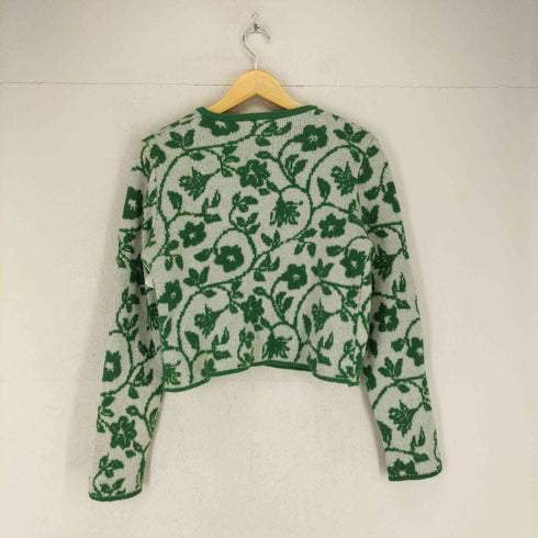 ザラ ZARA フラワーデザインクロップドカーディガン レディース L