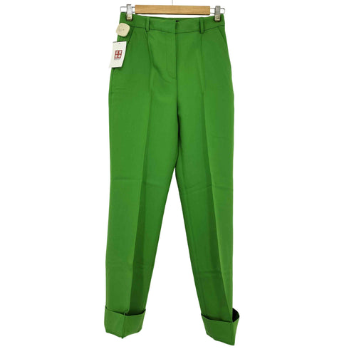 ザラ ZARA green trousers カラーパンツ スラックス レディース JPN:S