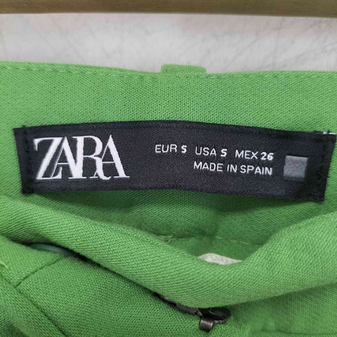 ザラ ZARA green trousers カラーパンツ スラックス レディース JPN:S