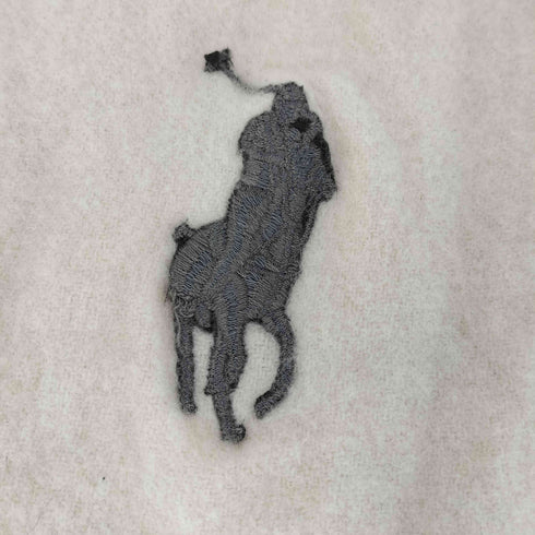 ポロラルフローレン POLO RALPH LAUREN イタリア製 ビッグポニー刺繍 バージンウール フリンジ マフラー メンズ