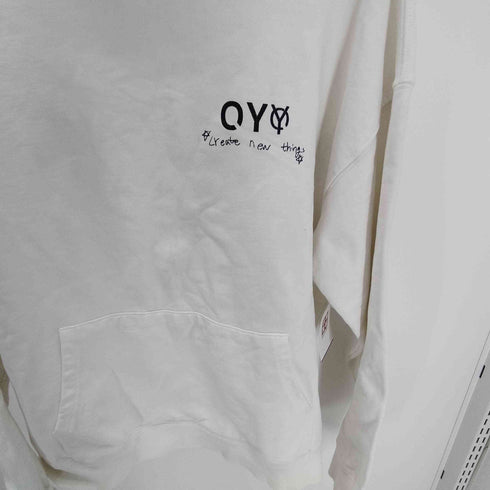 オーワイ OY バックビッグ ロゴ プリント プルオーバー パーカー メンズ