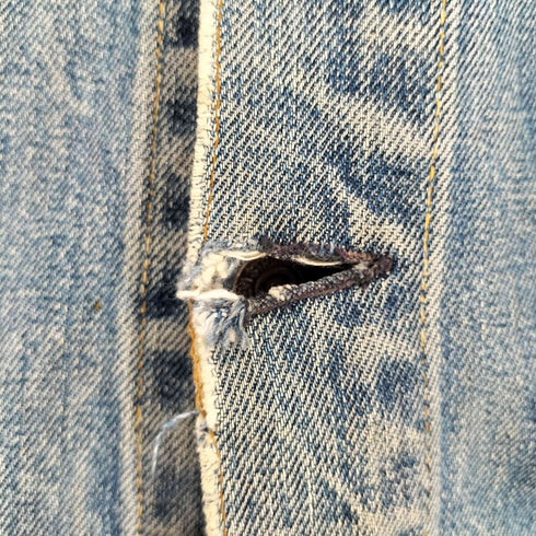 リーバイス Levis スパンコールデザイン 襟レザー切替 デニムトラッカージャケット メンズ