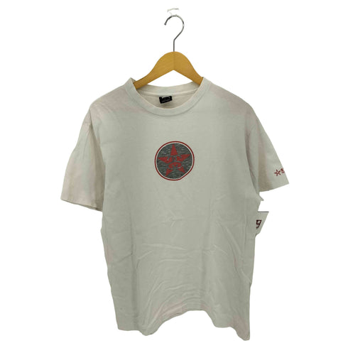 ステューシー Stussy 90s USA製 紺タグ プリントクルーネックTシャツ メンズ JPN:L