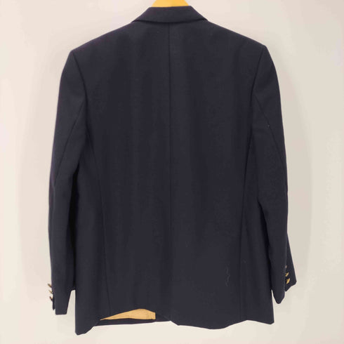 アクアスキュータム AQUASCUTUM 英国製 裏地レーヨン ダブルブレスト テーラード ジャケット 金ボタン 紺ブレ メンズ