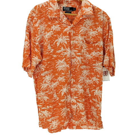 ポロバイラルフローレン Polo by RALPH LAUREN 90S CALDWELL 開襟オープンカラー レーヨン アロハ シャツ メンズ import:M