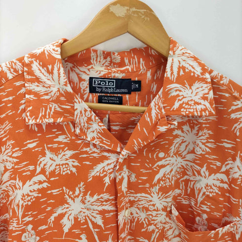 ポロバイラルフローレン Polo by RALPH LAUREN 90S CALDWELL 開襟オープンカラー レーヨン アロハ シャツ メンズ import:M