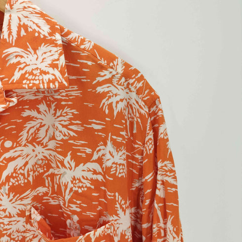 ポロバイラルフローレン Polo by RALPH LAUREN 90S CALDWELL 開襟オープンカラー レーヨン アロハ シャツ メンズ import:M