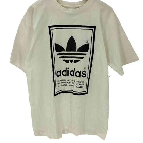 アディダス adidas 90S 96SS USA製 両面 トレフォイルロゴ プリント Tシャツ メンズ import:L