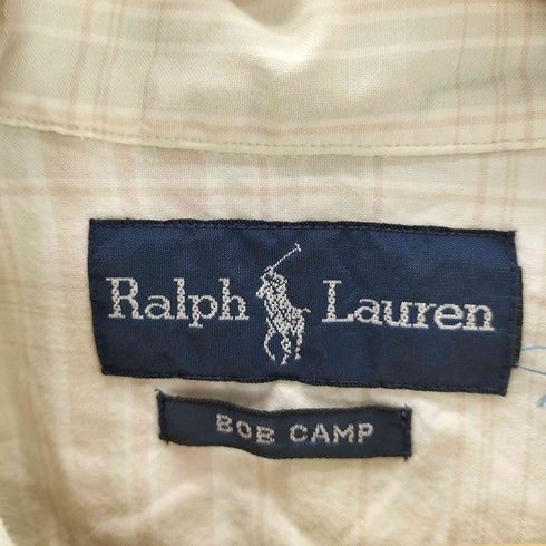 ラルフローレン RALPH LAUREN 90S BOB CAMP 裾ポニー 刺繍 パステルカラー ボタンダウン S/S チェック シャツ メンズ