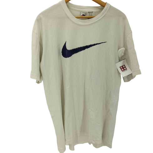ナイキ NIKE 90S 白タグ スウッシュ ロゴ プリント Tシャツ メンズ import:L