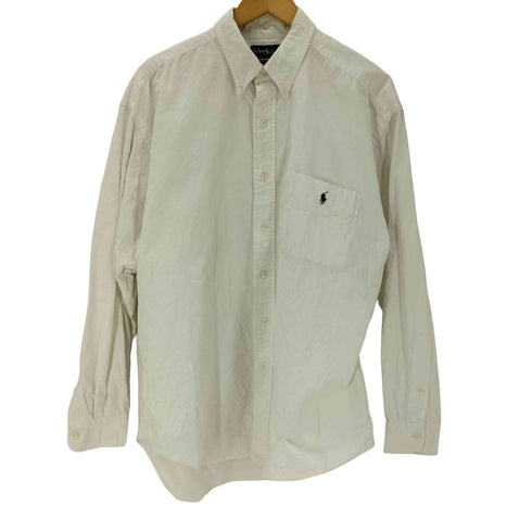 ラルフローレン RALPH LAUREN 90S BIG SHIRT ポケット ポニー 刺繍 ボタンダウン L/S オックスフォード シャツ メンズ import:L