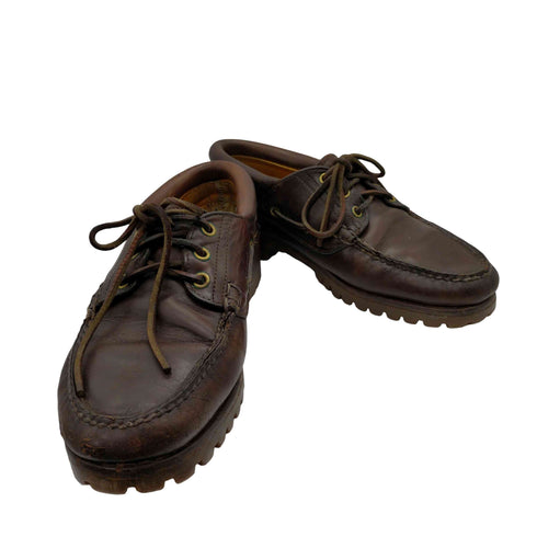 ティンバーランド Timberland 90S USA製 Authentics 3Eye Classic Lug オーセンティクス スリーアイ クラシック ラグ レザー デッキ シューズ メンズ 7.5W