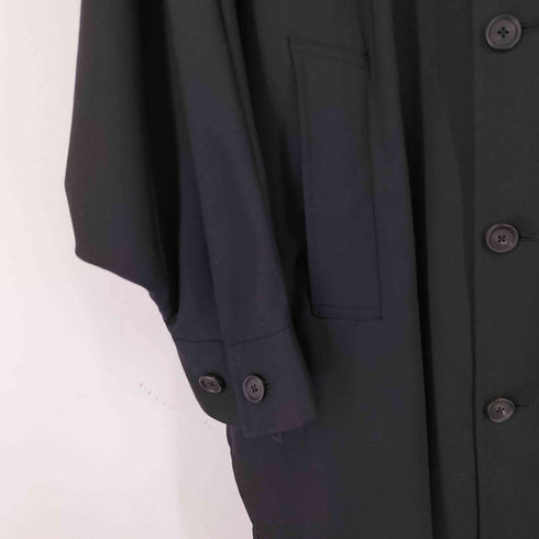サイトバイヨウジヤマモト syte by Yohji Yamamoto 2022-23AW T/W GABARDINE STOLE COLLAR BIG SILHOUETTE COAT メンズ JPN:3