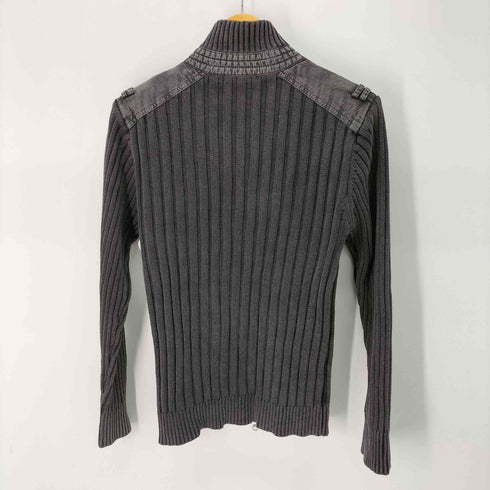 ミッシェルクランオム MICHEL KLEIN HOMME Y2K リブニット ダブルジップ ドライバーズニット メンズ JPN:48