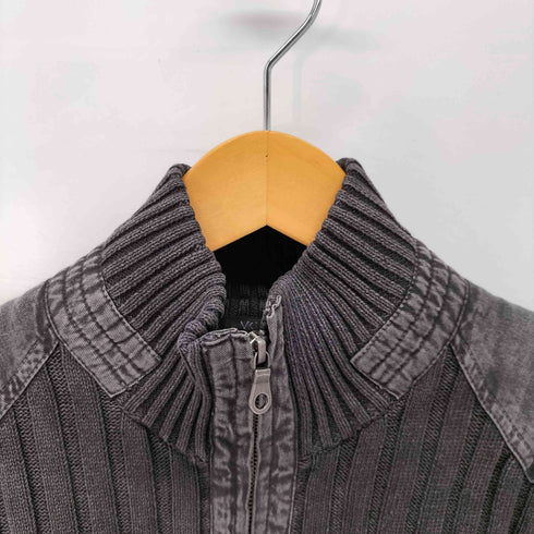 ミッシェルクランオム MICHEL KLEIN HOMME Y2K リブニット ダブルジップ ドライバーズニット メンズ JPN:48