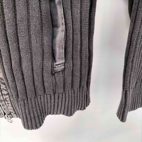 ミッシェルクランオム MICHEL KLEIN HOMME Y2K リブニット ダブルジップ ドライバーズニット メンズ JPN:48