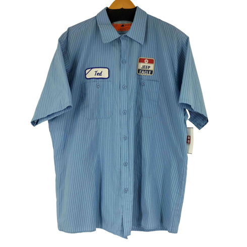 レッドキャップ RED KAP ストライプ S/S シャツ メンズ import:XL