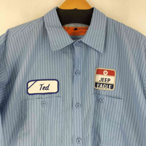レッドキャップ RED KAP ストライプ S/S シャツ メンズ import:XL