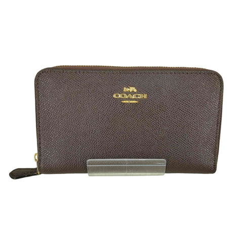 コーチ COACH ラウンドファスナー折財布 クロスグレインレザー レディース