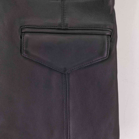ザラ ZARA フェイクレザー 巻きスカート レディース US L XL