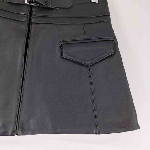 ザラ ZARA フェイクレザー 巻きスカート レディース US L XL