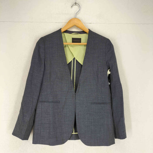 トゥモローランドコレクション TOMORROWLAND collection Reggiani シルキーピンヘッド ノーカラージャケット ミディシガレットパンツ レディース JPN:36