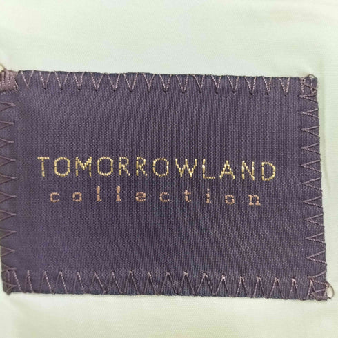 トゥモローランドコレクション TOMORROWLAND collection Reggiani シルキーピンヘッド ノーカラージャケット ミディシガレットパンツ レディース JPN:36