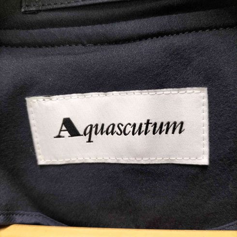 アクアスキュータム AQUASCUTUM フーデッド 比翼 ステンカラーコート レディース 6