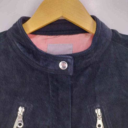 ダブルスタンダードクロージング DOUBLE STANDARD CLOTHING ピッグスエード 八の字 ライダースジャケット レディース