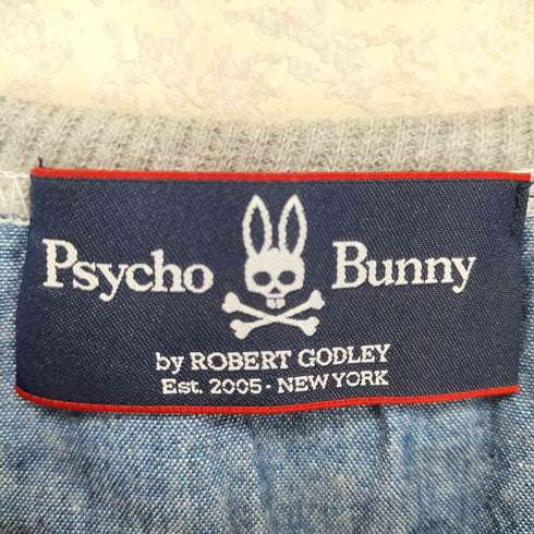 サイコバニー Psycho Bunny 胸ポケット チェック柄 スウェット レディース JPN:9号