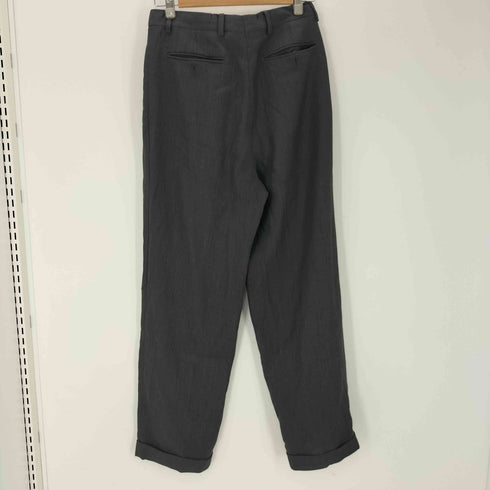 ジョルジオアルマーニ Giorgio Armani 90S イタリア製 PURE VIRGIN WOOL バージンウール 2タック ワイド スラックス パンツ OPTI ジップ 裾ダブル メンズ 46