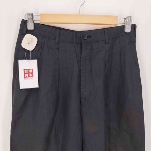コムデギャルソンオムプリュス COMME des GARCONS HOMME PLUS 80S AD表記なし 内向き1タック アセテート ワイド スラックス パンツ メンズ JPN:M