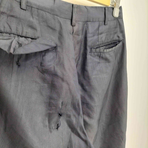 コムデギャルソンオムプリュス COMME des GARCONS HOMME PLUS 80S AD表記なし 内向き1タック アセテート ワイド スラックス パンツ メンズ JPN:M