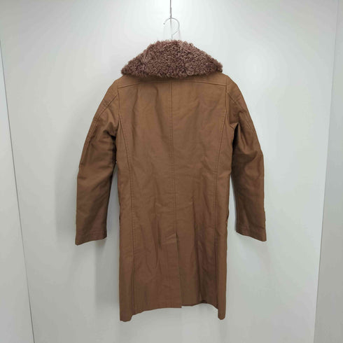 バーニーズニューヨーク BARNEYS NEWYORK ラムファー ロングコート レディース 36