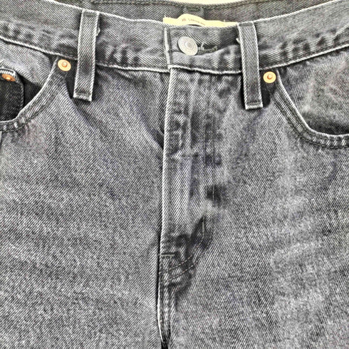 リーバイス Levis XL STRAIGHT ブラック バギーカット ワイド ストレートレッグ デニム レディース 27inch