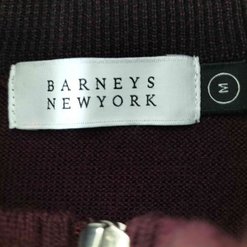 バーニーズニューヨーク BARNEYS NEWYORK ウール100%ダブルジップドライバーズニット メンズ import:M
