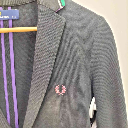 フレッドペリー FRED PERRY 鹿の子 テーラードジャケット レディース S